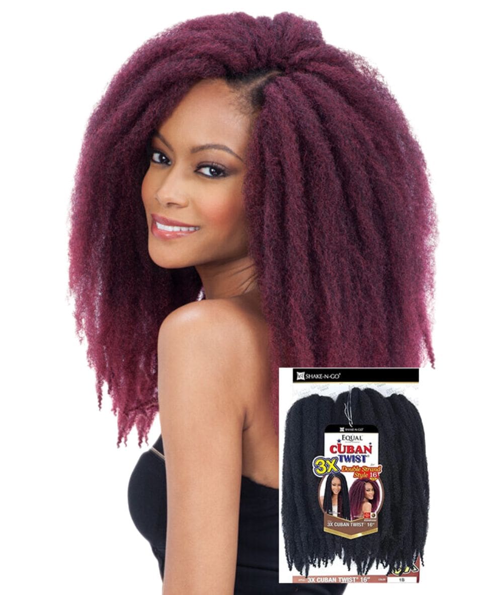 Shake N Go Equal 3X Cuban Twist Braid 16 inch, HAIR EXTENSIONS - Cloré Beauty