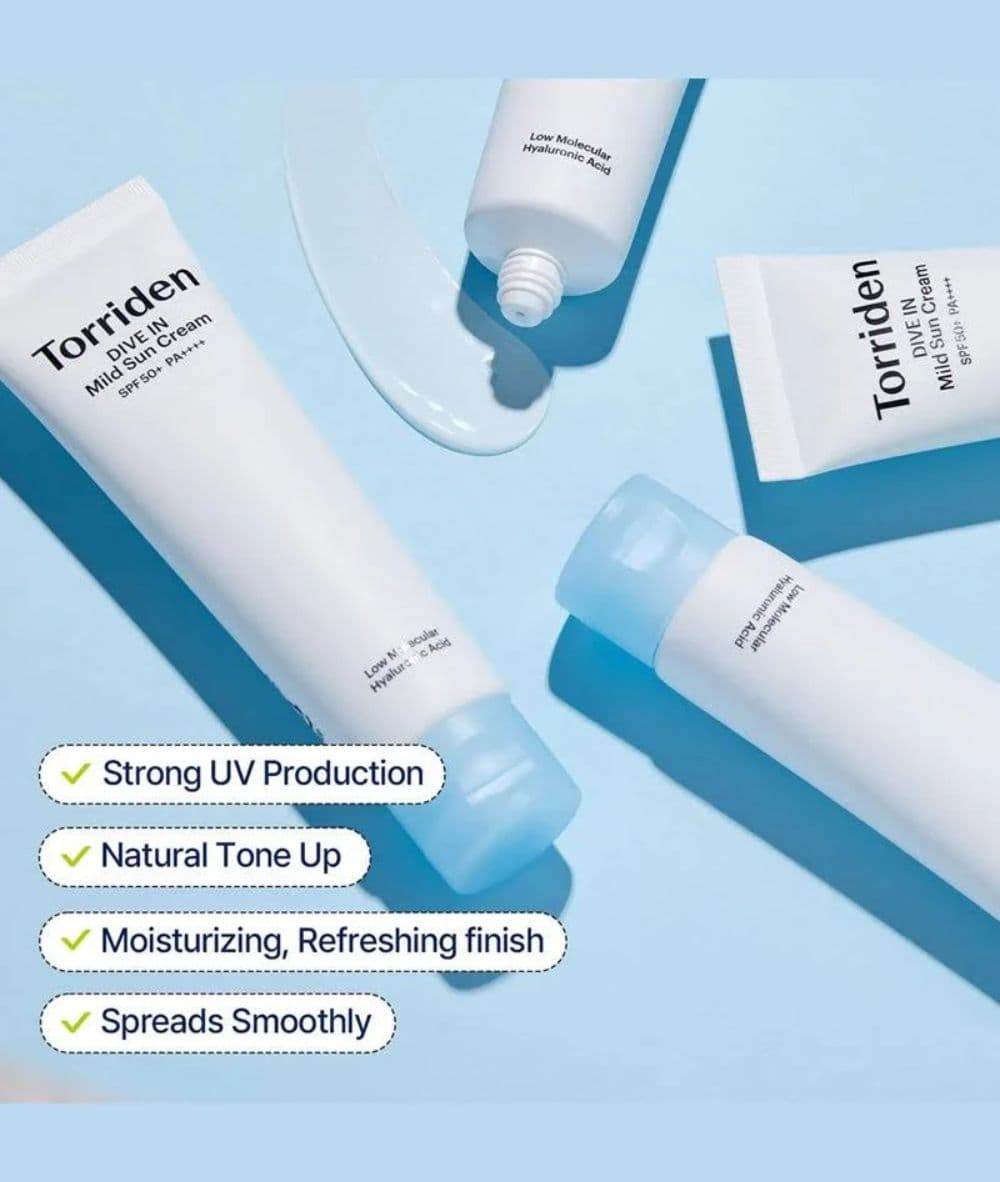 Torriden Dive-In Mild Sun Cream SPF50+ PA++++ 60ml/2.02oz