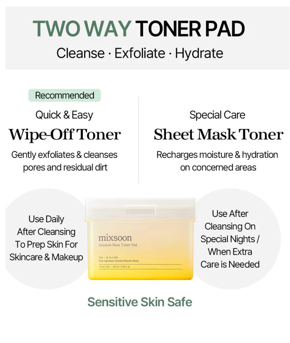 Mixsoon Bean Toner Pad 280ml/70pcs