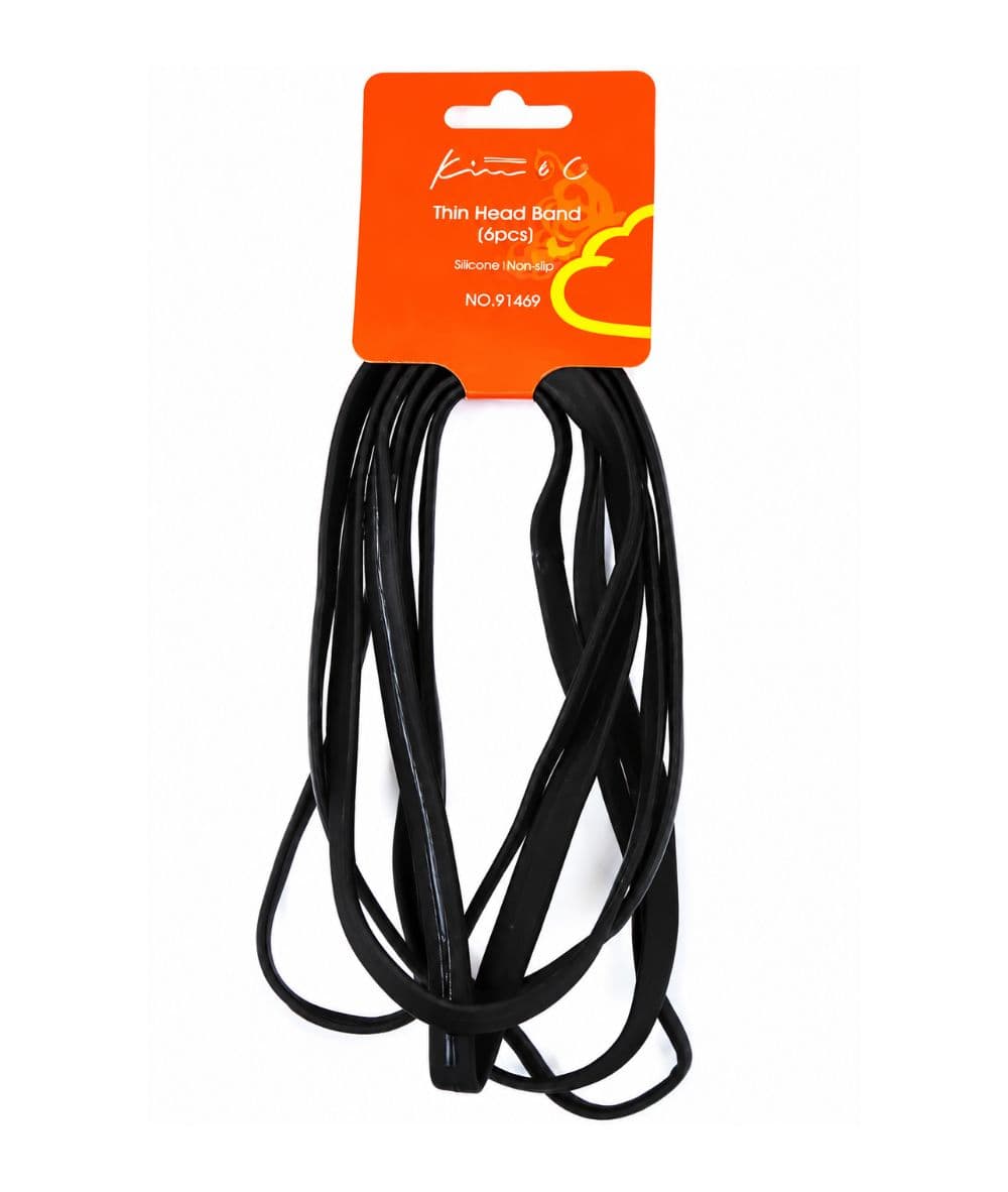 Kim&amp;C Thin Head Band 6 PCS Silicone Inserted 