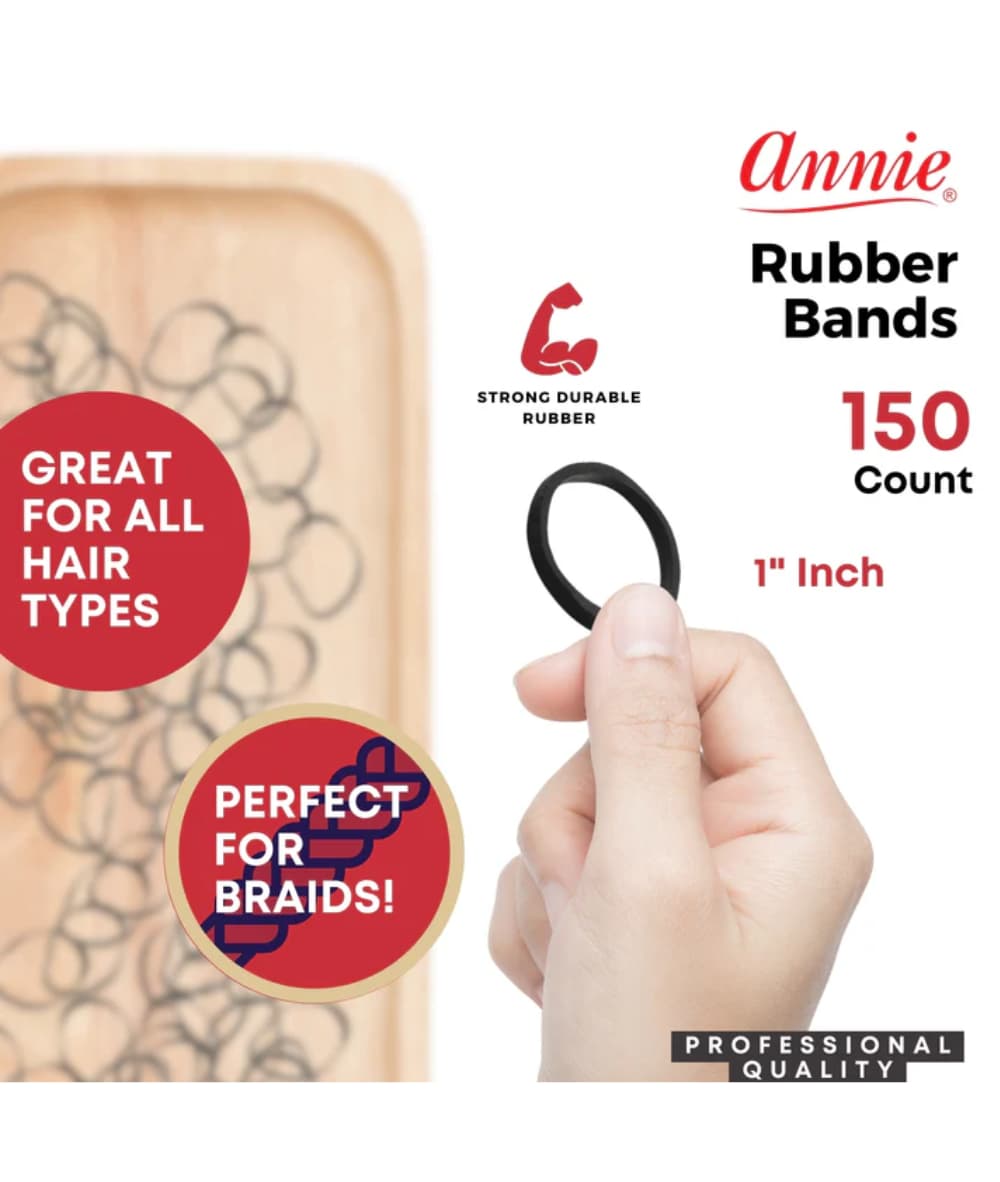 Annie Rubber Bands Large 150PCS [Black] 