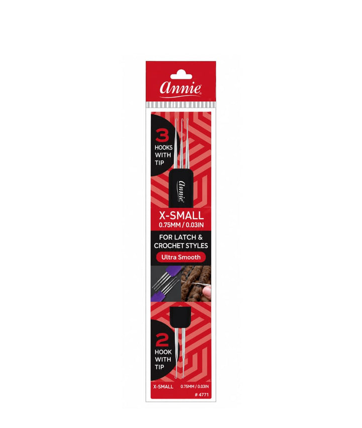 Annie X-Small 0.5Mm Dreadlocks Crochet Hook Dual 2 Hook &amp; 3 Hook 