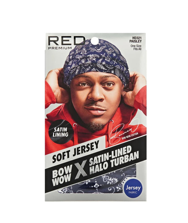Red By Kiss Satin Lined Halo Turban Jersey 