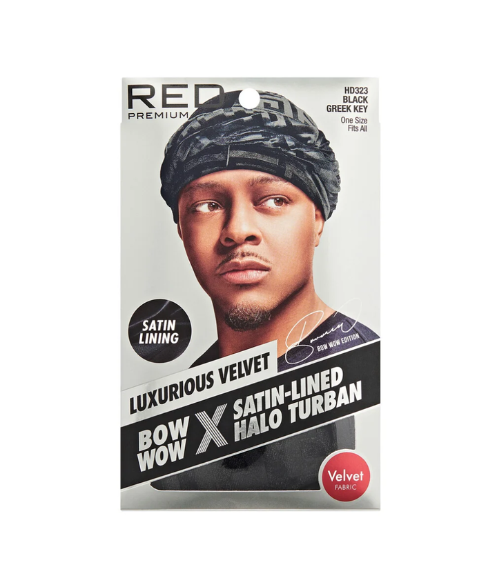 Red By Kiss Satin Lined Halo Turban Velvet 