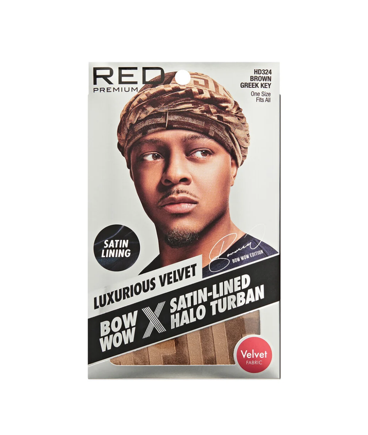 Red By Kiss Satin Lined Halo Turban Velvet 