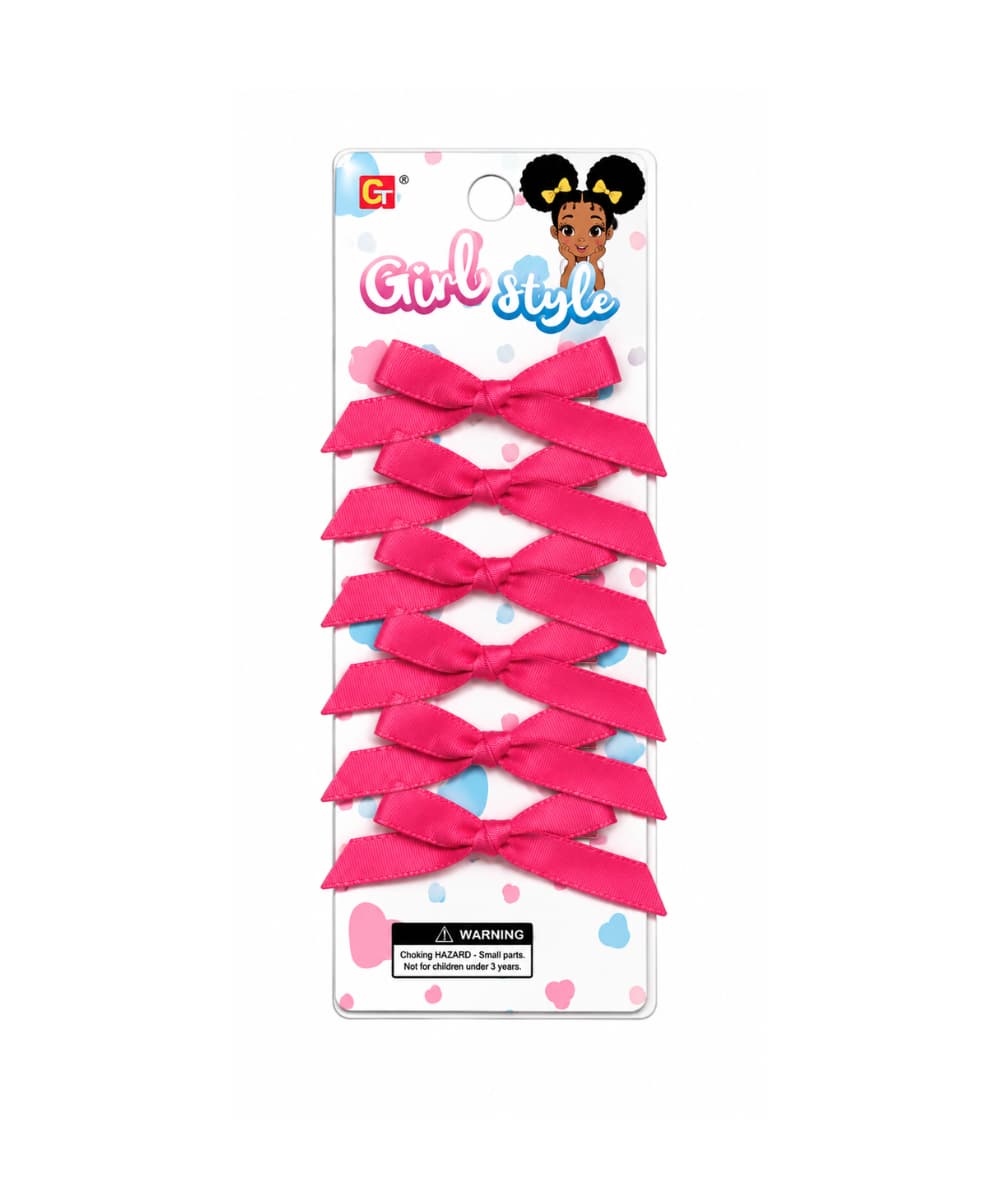 Beauty Town Mini Hair Bow Clips 6pcs
