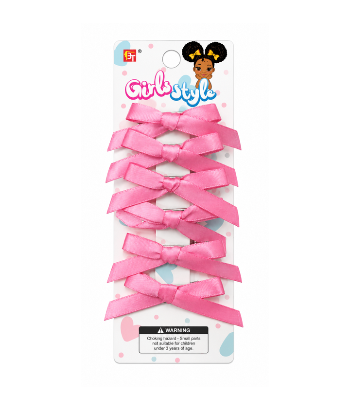 Beauty Town Mini Hair Bow Clips 6pcs