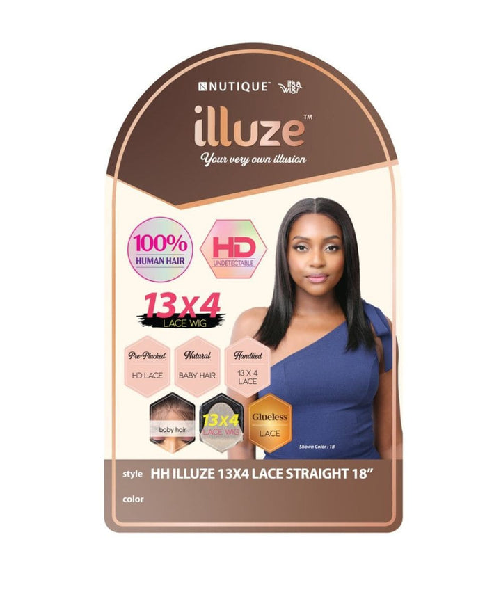 Nutique Illuze 13X4 Human Hair Lace Front Wig- Straight 18