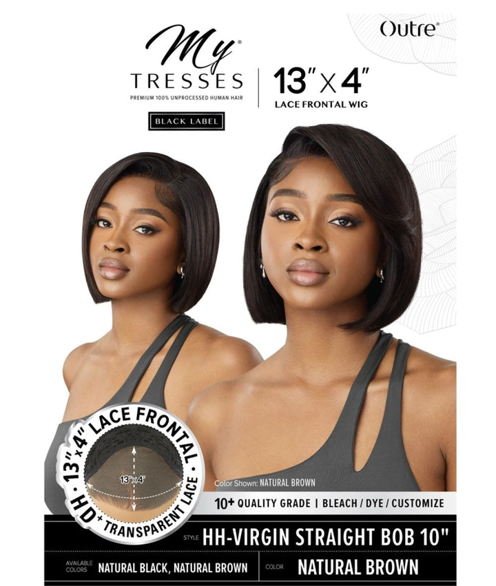 Outre Mytresses Black Label Hh Lace Front Wig 13X4 Virgin Straight Bob 10"