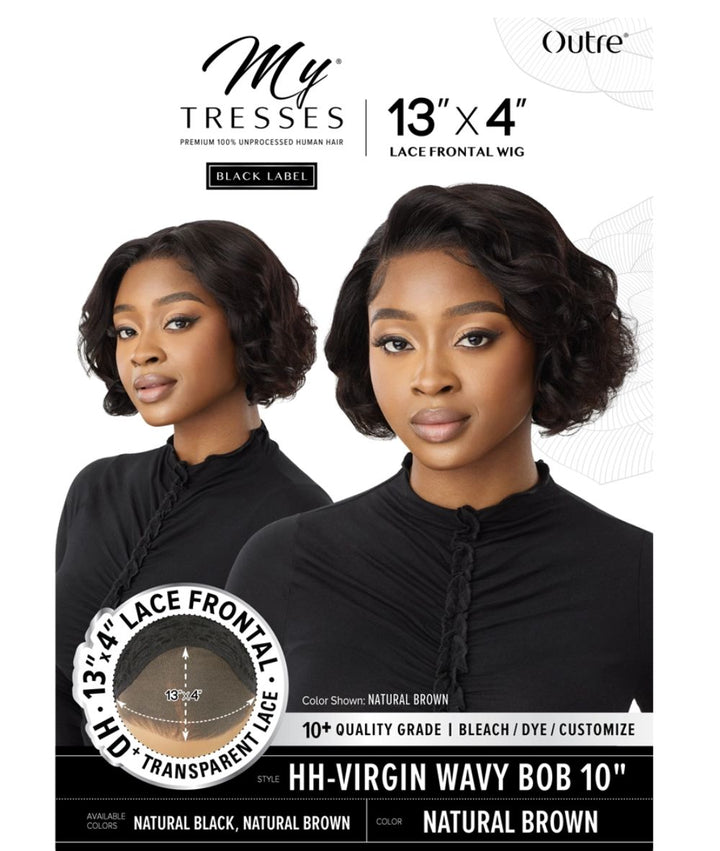 Outre Mytresses Black Label Hh Lace Front Wig 13X4 Virgin Wavy Bob 10"