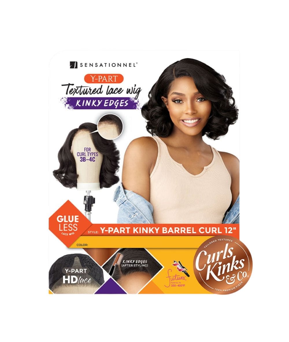 Sensationnel Curls Kinks & Co Y Part Lace Front Wig - Kinky Barrel Curl, WIGS - Cloré Beauty