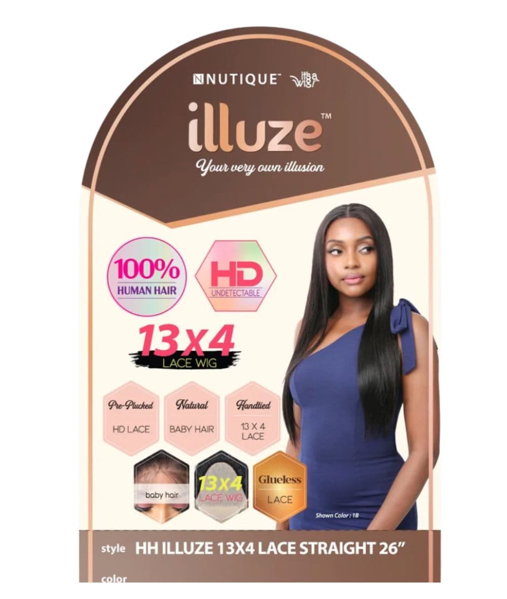 Nutique Illuze 13X4 Human Hair Lace Front Wig- Straight 26