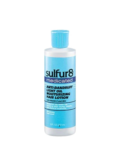 Sulfur 8 Medicated Anti-Dandruff Oil Moisturizing Hair Lotion[Light] 8Oz