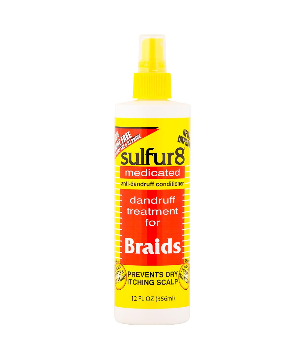 Sulfur 8 Medicated Dandruff Treatment Spray For Braids 8oz