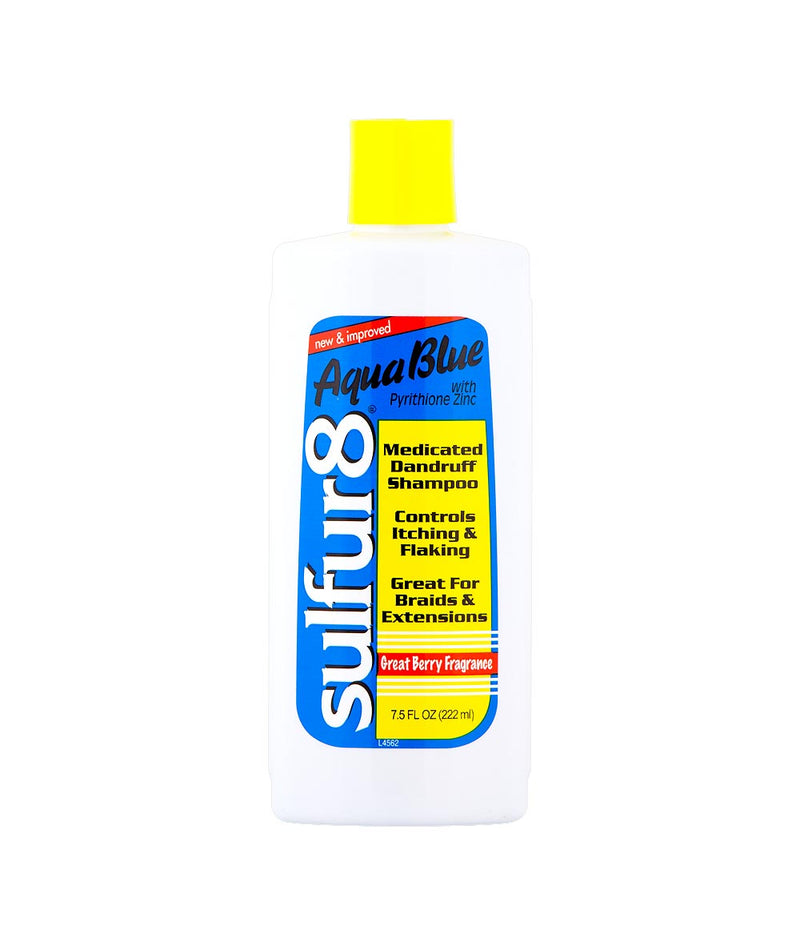 Sulfur 8 Aqua Blue Medicated Dandruff Shampoo 7.5Oz