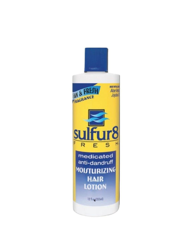 Sulfur 8 Fresh Medicated Anti-Dandruff Mosturizing Hair Lotion 12Oz