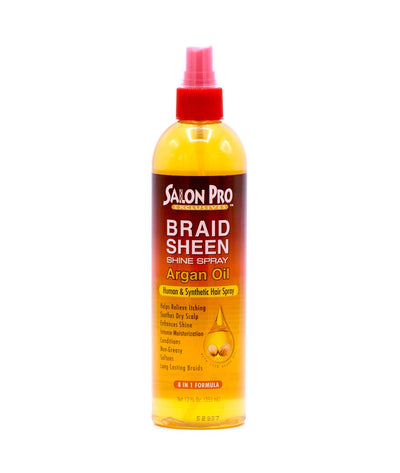 Salon Pro Braid Sheen Shine Spray[Argan Oil] 12Oz