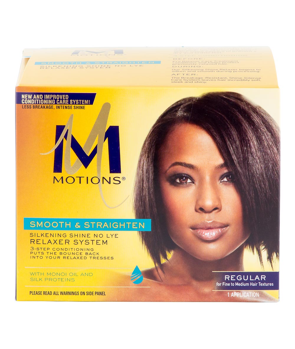 Motions Smooth & Straighten Silkening Shine No Lye Relaxer System Kit