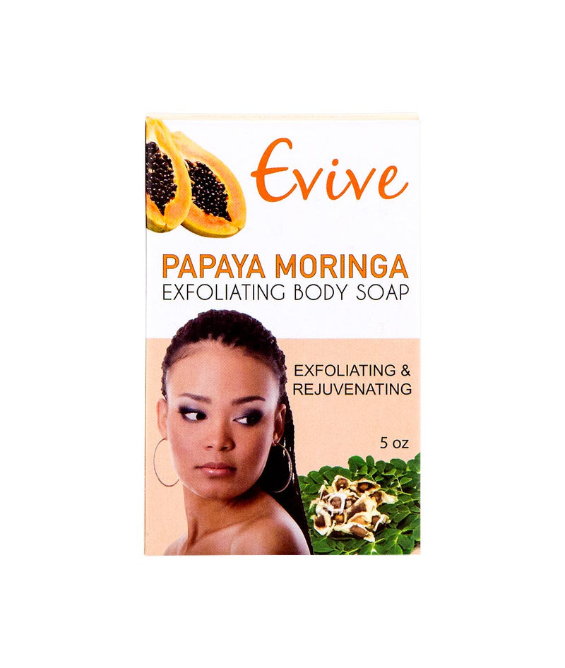 Evive Papaya Moringa Exfoliating Body Soap 5Oz