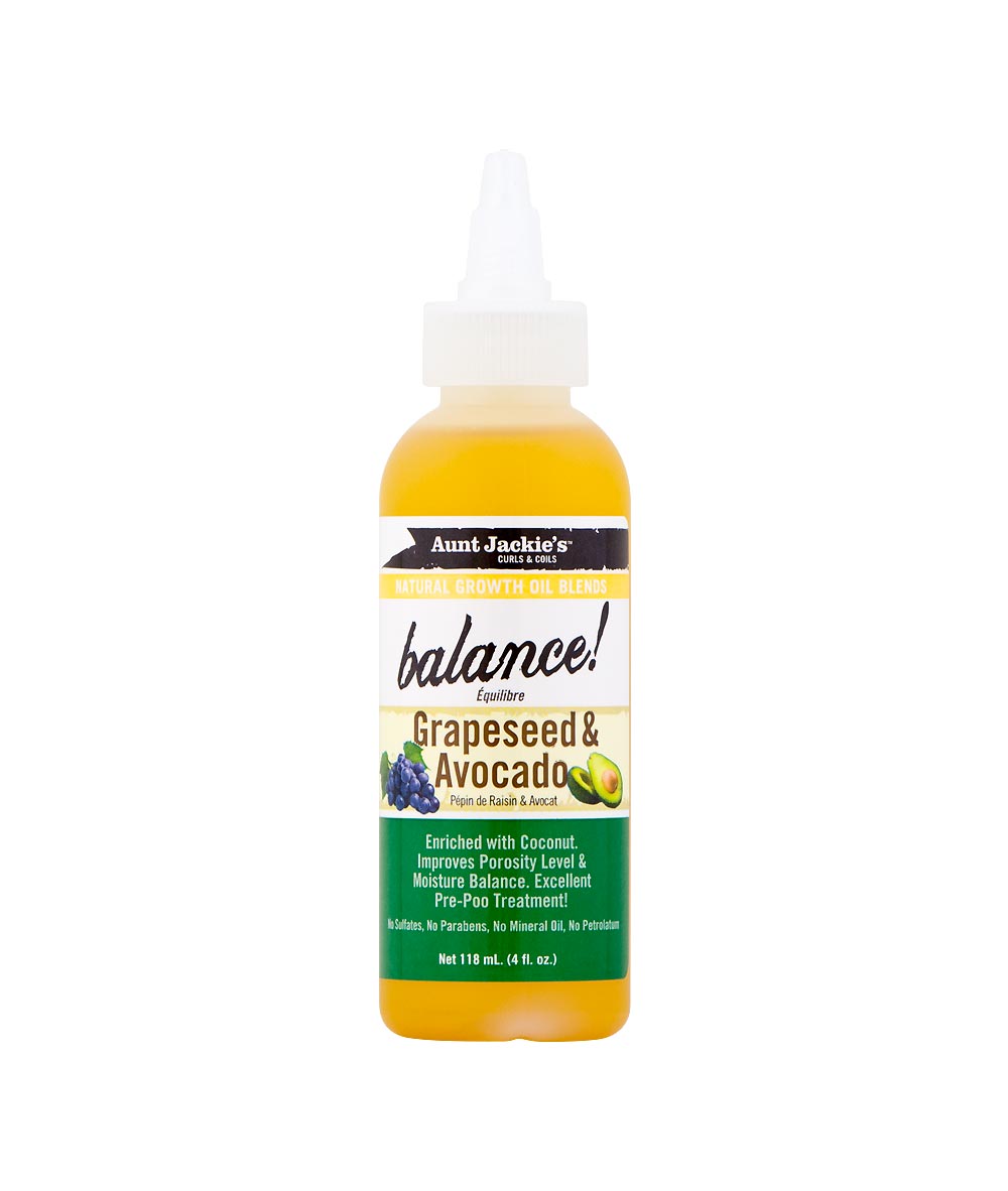 Aunt Jackie's Growth Oil Balance![Grapeseed&Avocado] 4oz, HAIR CARE - Cloré Beauty