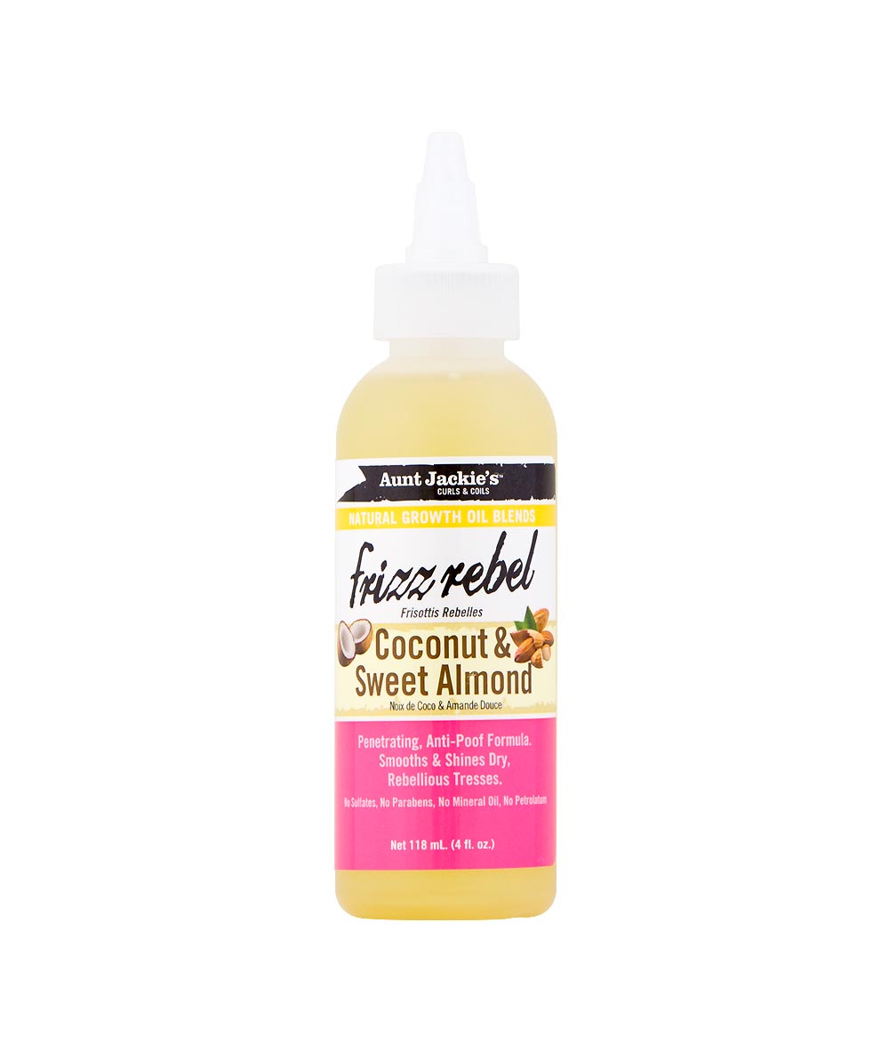 Aunt Jackie's Growth Oil Frizz Rebel[Coconut & Sweet Almond] 4oz, Hair Care - Cloré Beauty
