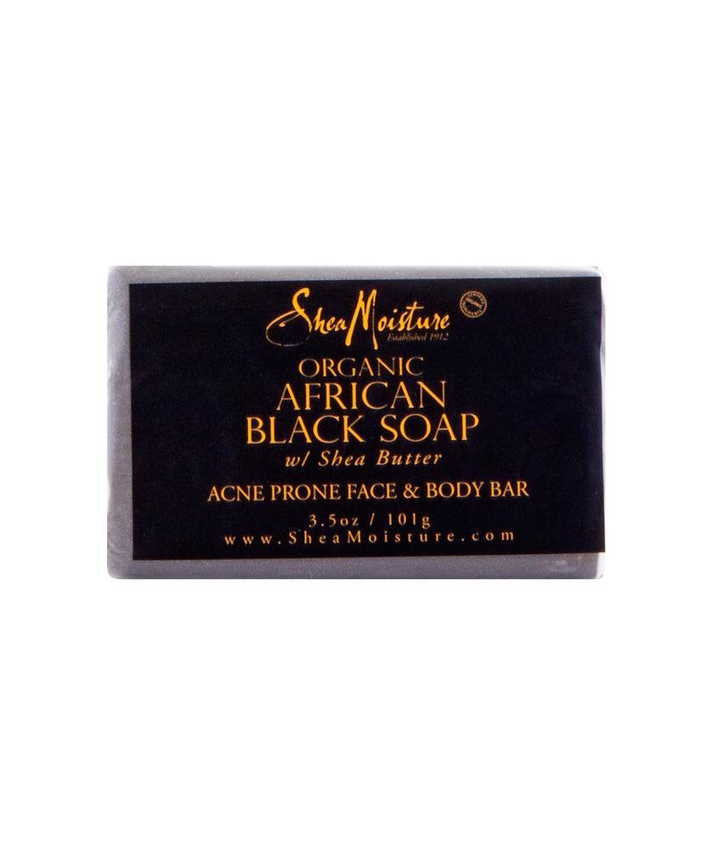 SheaMoisture Organic African Black Soap Acne Prone Face&Body Bar 3.5Oz