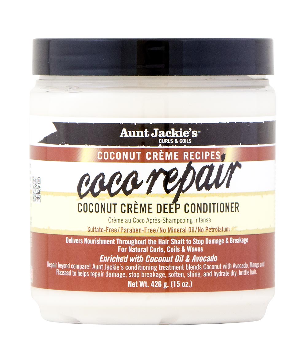 Aunt Jackie's Coconut Creme Recipes Coco Repair Deep Conditioner 15oz, HAIR CARE - Cloré Beauty