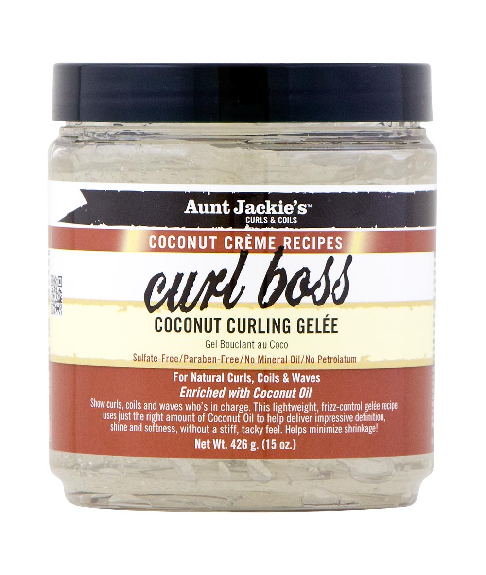 Aunt Jackie's Coconut Cream Recipes Curl Boss Coconut Curling Gelee 15oz, Hair Care - Cloré Beauty