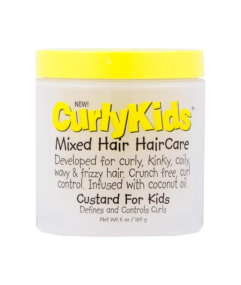 Curlykids Mixed Hair Haircare Custard For Kids Defines And Controls Curls 6Oz