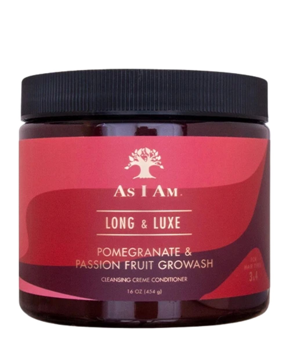 As I Am Long And Luxe Pomegranate & Passion Fruit Growash Cleansing Creme Conditioner 16oz