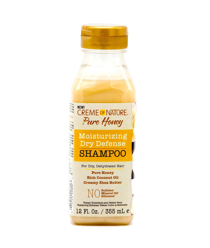 Creme Of Nature Pure Honey Moisturizing Dry Defense Shampoo 12Oz