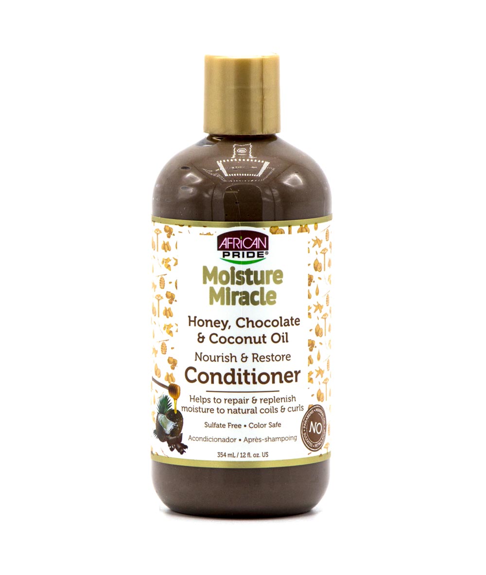 African Pride Moisture Miracle Honey, Chocolate & Coconut Oil Conditioner 12oz, HAIR CARE - Cloré Beauty