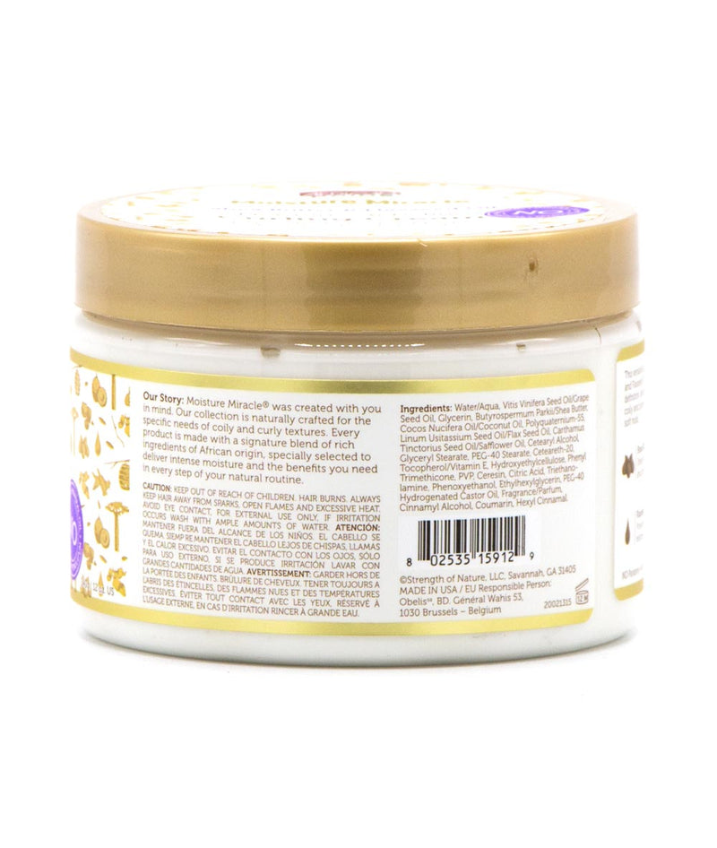 African Pride Moisture Miracle Shea Butter&Flaxseed Oil Curling Cream 12Oz