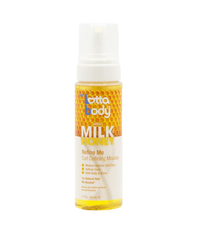 Lottabody Milk&Honey Refine Me Curl Defining Mousse 7Oz