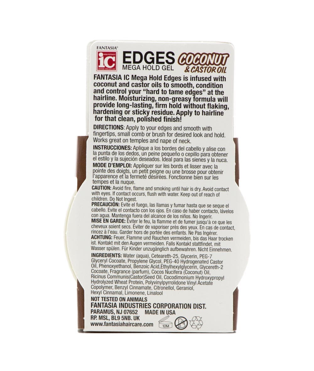 Fantasia Ic Coconut&Castor Oil Edge[Mega Hold] 2.25Oz