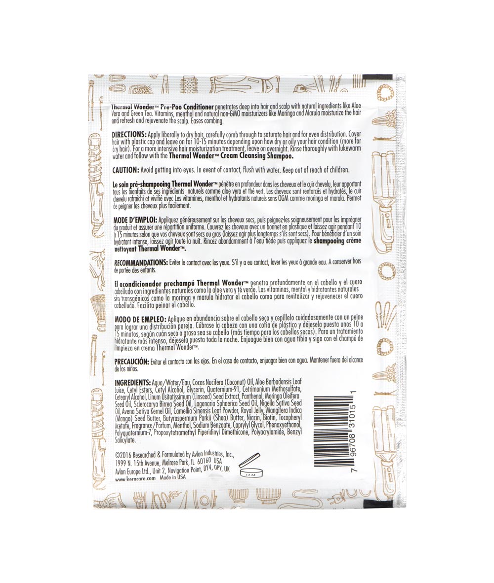 Kera Care Thermal Wonder Pre-Poo Conditioner Pack 1.75Oz, HAIR CARE - Cloré Beauty