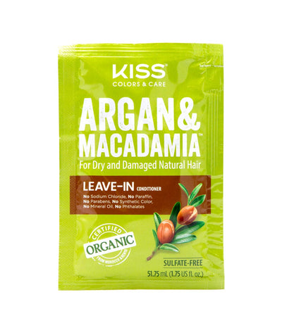 Kiss Colors&Care Argan&Macadamia Leave-In Conditioner 1.75Oz
