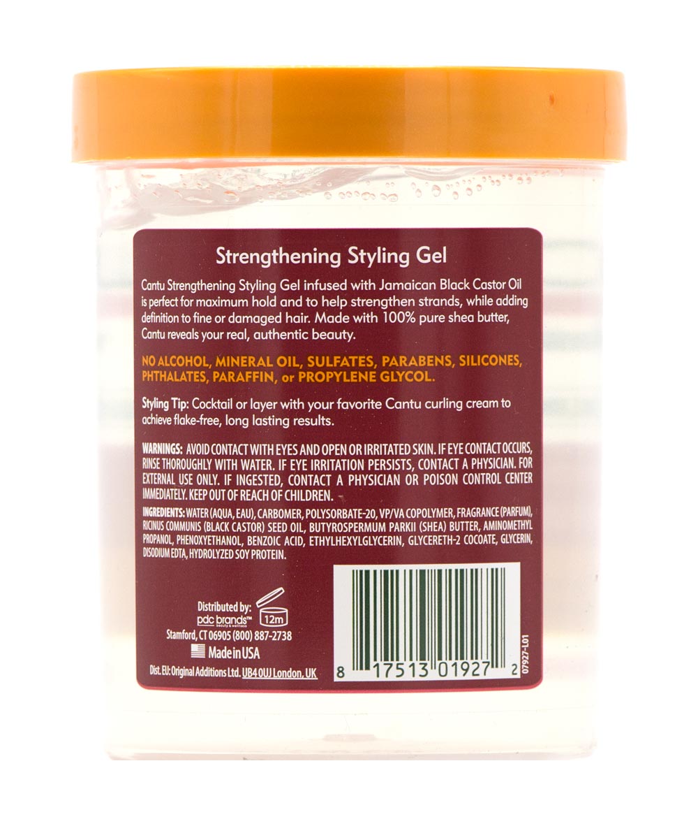 Cantu Shea Butter Strengthening Styling Gel [Jamaican Black Castor Oil] 18.5oz, HAIR CARE - Cloré Beauty