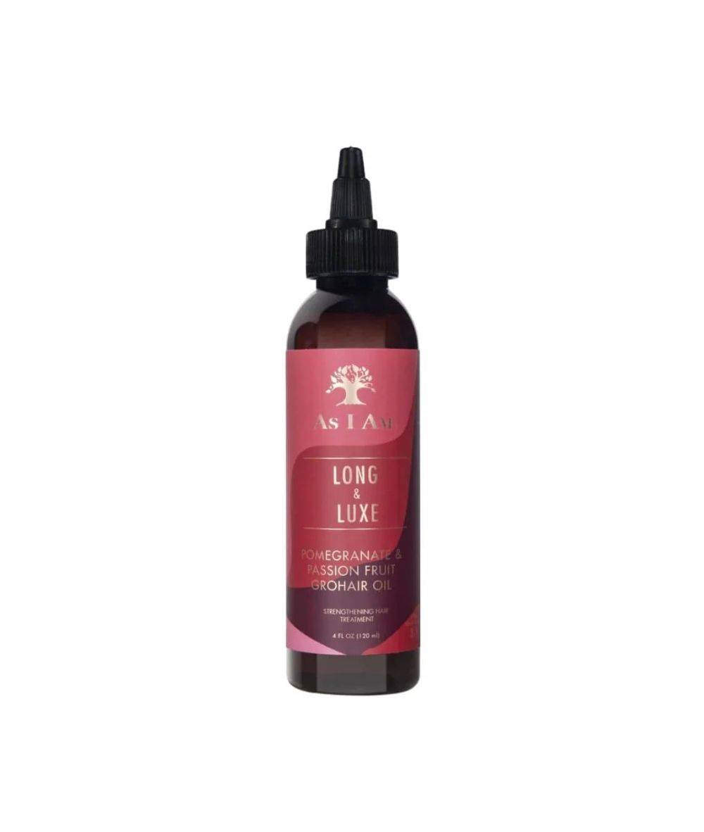 As I Am Long And Luxe Pomegranate&Passion Fruit Grohair Oil 4oz, Hair Care - Cloré Beauty