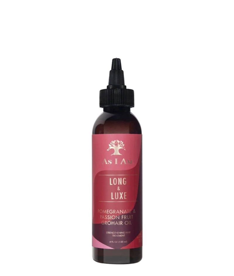 As I Am Long And Luxe Pomegranate&Passion Fruit Grohair Oil 4Oz