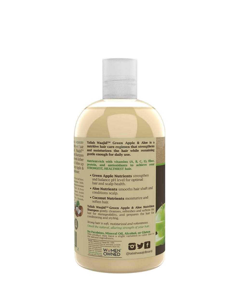 Taliah Waajid Green Apple And Aloe Nutrition Shampoo 12Oz, HAIR CARE - Cloré Beauty