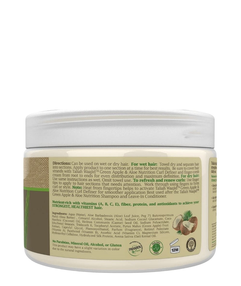 Taliah Waajid Green Apple And Aloe Nutrition Curl Definer 12Oz