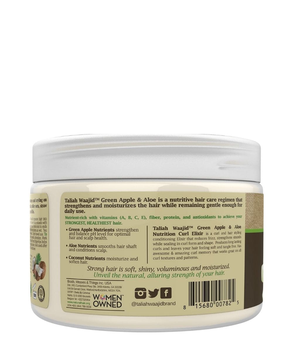 Taliah Waajid Green Apple And Aloe Nutrition Curl Elixir 12Oz, HAIR CARE - Cloré Beauty