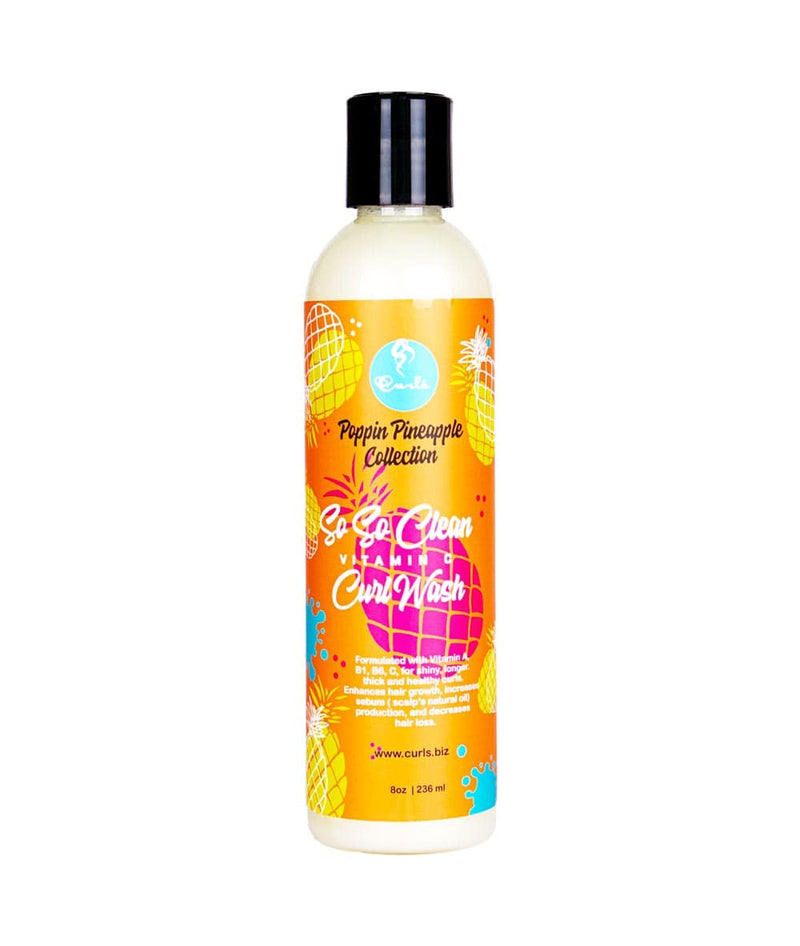 Curls Popin Pineapple Collection So So Clean Curl Wash 8Oz