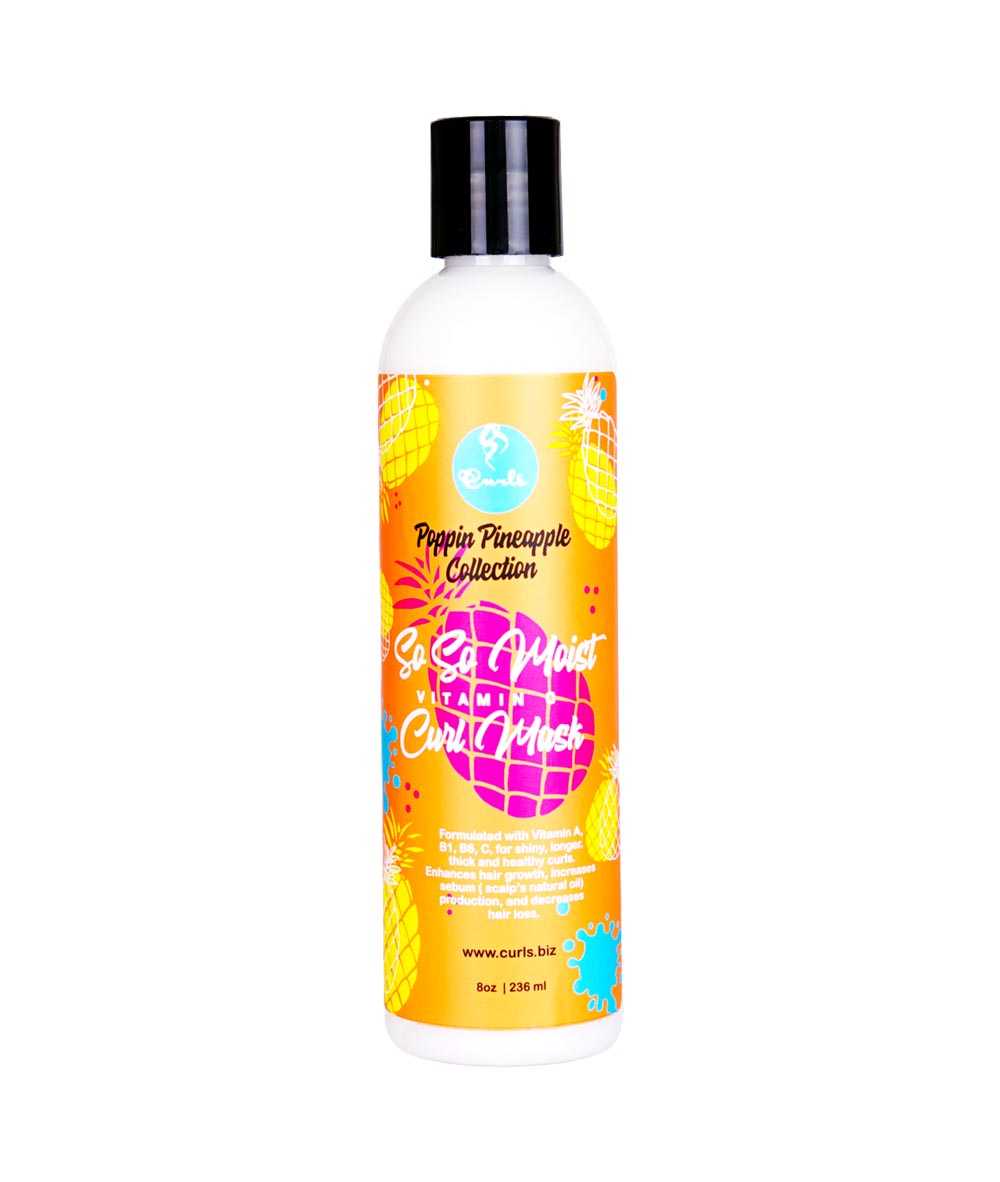 Curls Popin Pineapple Collection So So Moist Curl Mask 8Oz, HAIR CARE - Cloré Beauty