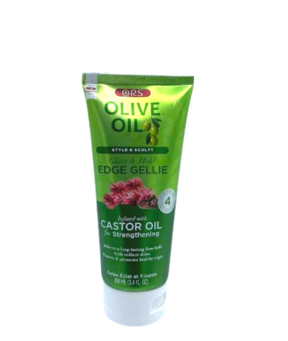 ORS Olive Oil Style & Scuplt Glaze and Hold Edge Gellie Infused with Castor Oil for Strengthening 3.5oz, HAIR CARE - Cloré Beauty