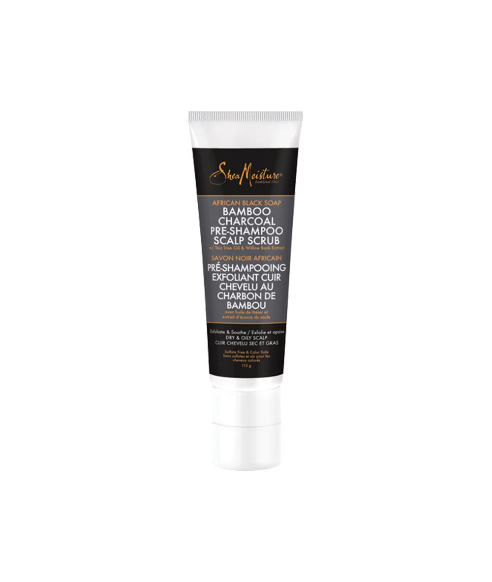 SheaMoisture African Black Soap Bamboo Charcoal Pre-Shampoo Scalp Scrub 113G