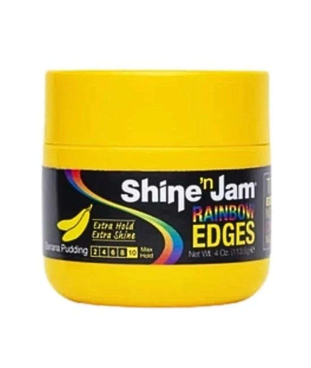 Ampro Shine N Jam Extra Hold Rainbow Edge [Banana Pudding] 4Oz, HAIR CARE - Cloré Beauty