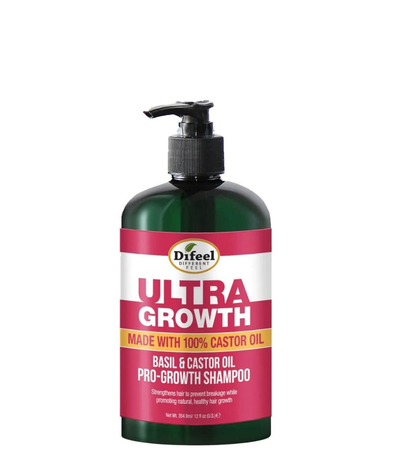 Difeel Ultra Growth Basil Castor Shampoo 12Oz