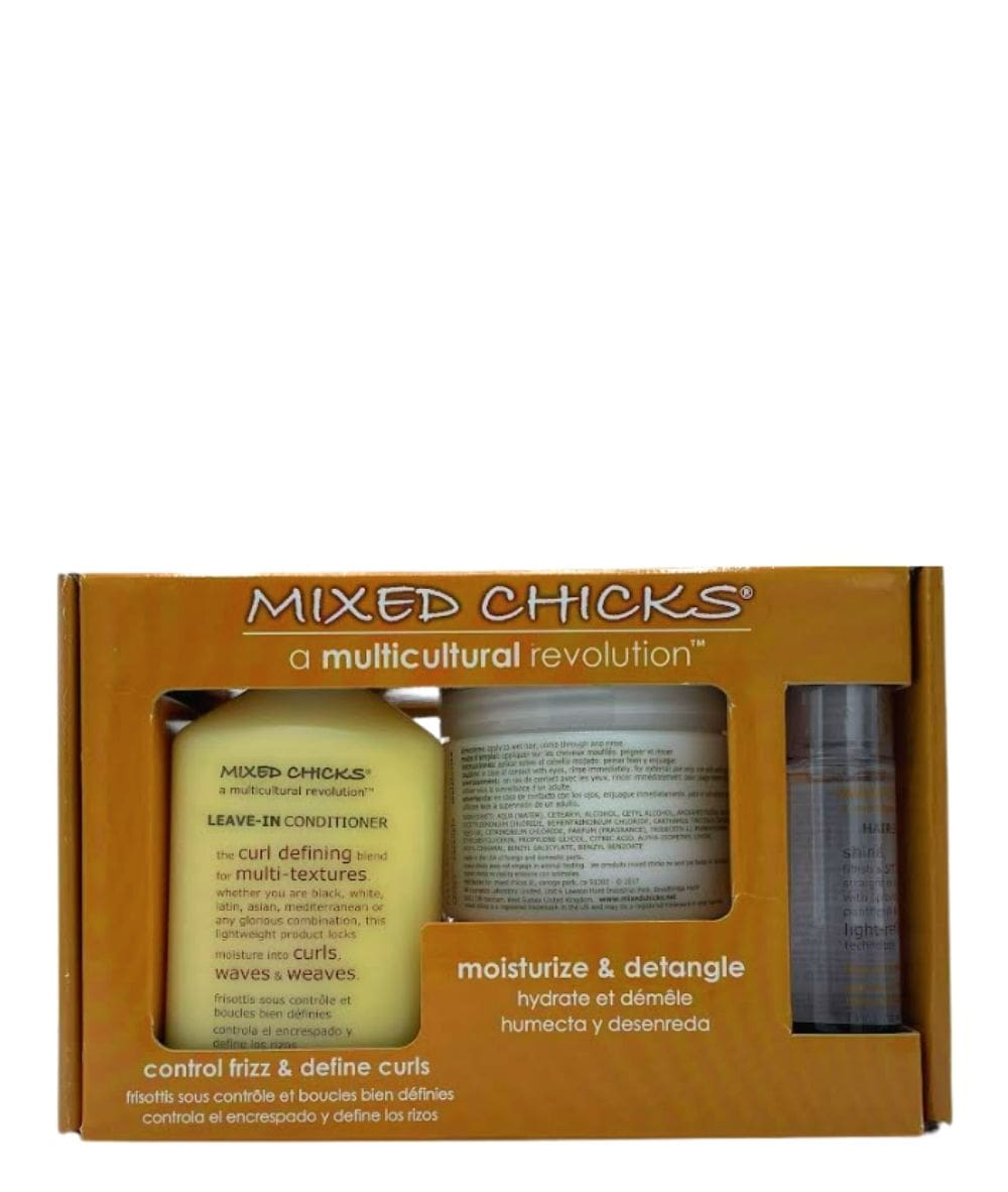 Mixed Chicks Quad Pack[Shampoo, Deep Conditioner, L/I Conditioner, Hair Silk], Hair Care - Cloré Beauty